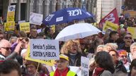 Miles de personas se manifiestan en Madrid en defensa de los servicios públicos