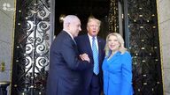 Donald Trump recibe a Netanyahu en su residencia de Mar-a-Lago en Florida