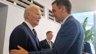 Breve encuentro entre Sánchez y Biden en Río de Janeiro