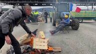 Nueva jornada de protestas de los agricultores franceses en la frontera con España